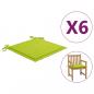 Preview: Gartenstuhl-Kissen 6 Stk. Hellgrün 50x50x3 cm Oxford-Gewebe