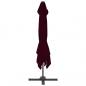 Preview: Ampelschirm mit Aluminium-Mast Bordeauxrot 300x300 cm