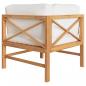 Preview: ARDEBO.de - Ecksofa mit Creme Kissen Teak Massivholz