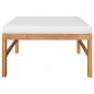 Preview: Fußhocker mit Creme Kissen Massivholz Teak