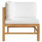 Preview: ARDEBO.de - Ecksofas 2 Stk. mit Creme Kissen Massivholz Teak