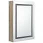 Preview: LED-Spiegelschrank fürs Bad Eichenoptik 50x13x70 cm