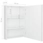 Preview: LED-Spiegelschrank fürs Bad Glänzend Weiß 50x13x70 cm