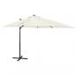 Preview: ARDEBO.de - Ampelschirm mit Mast und LED-Beleuchtung Sand 250 cm