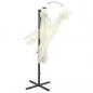 Preview: Ampelschirm mit Mast und LED-Beleuchtung Sand 250 cm
