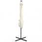 Preview: Ampelschirm mit Mast und LED-Beleuchtung Sand 250 cm