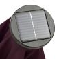 Preview: Sonnenschirm mit LED-Leuchten Bordeauxrot 200x211 cm Aluminium