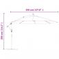 Preview: Ampelschirm mit LED-Leuchten Terrakottarot 350 cm