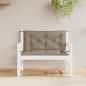 Preview: ARDEBO.de - Gartenbank-Auflagen 2 Stk. Taupe 100x50x7 cm Oxford-Gewebe