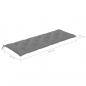 Preview: Gartenbank-Auflagen 2 Stk. Grau 150x50x7 cm Oxford-Gewebe