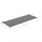 Preview: Gartenbank-Auflagen 2 Stk. Grau 150x50x7 cm Oxford-Gewebe