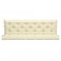 Preview: Gartenbank-Auflagen 2 Stk. Cremeweiß 180x50x7 cm Oxford-Gewebe