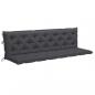 Preview: Gartenbank-Auflagen 2 Stk. Anthrazit 200x50x7 cm Oxford-Gewebe
