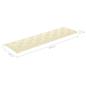 Preview: ARDEBO.de - Gartenbank-Auflagen 2 Stk. Cremeweiß 200x50x7 cm Oxford-Gewebe