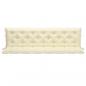 Preview: Gartenbank-Auflagen 2 Stk. Cremeweiß 200x50x7 cm Oxford-Gewebe