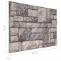 Preview: 3D-Wandpaneele 10 Stk. Hellgrau Backstein-Optik EPS