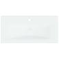 Preview: Einbauwaschbecken mit Wasserhahn 81x39x18 cm Keramik Weiß