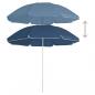Preview: Sonnenschirm mit Stahlmast Blau 180 cm
