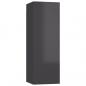 Preview: TV-Schrank Hochglanz-Grau 30,5x30x90 cm Holzwerkstoff