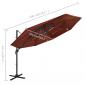 Preview: Sonnenschirm mit Aluminium-Mast 4-lagig Terrakottarot 3x3 m