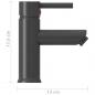 Preview: Waschtischarmatur Grau 130x176 mm
