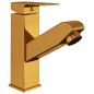 Preview: Waschbeckenarmatur mit Herausziehbarer Brause Golden 157x172 mm
