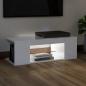 Preview: TV-Schrank mit LED-Leuchten Hochglanz-Weiß 90x39x30 cm