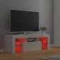 Preview: TV-Schrank mit LED-Leuchten Hochglanz-Weiß 120x35x40 cm