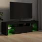 Preview: TV-Schrank mit LED-Beleuchtung Schwarz 140x36,5x40 cm