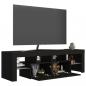 Preview: TV-Schrank mit LED-Beleuchtung Schwarz 140x36,5x40 cm