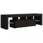 Preview: TV-Schrank mit LED-Beleuchtung Schwarz 140x36,5x40 cm