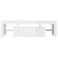 Preview: TV-Schrank mit LED-Beleuchtung Hochglanz-Weiß 140x36,5x40 cm