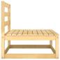 Preview: 2-tlg. Garten-Lounge-Set mit Kissen Kiefer Massivholz