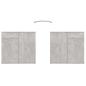 Preview: Sideboard Betongrau 160x36x75 cm Holzwerkstoff