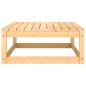 Preview: Garten-Fußhocker mit Kissen Massivholz Kiefer
