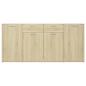 Preview: Sideboard Sonoma-Eiche 160x36x75 cm Holzwerkstoff