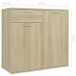 Preview: Sideboard Sonoma-Eiche 160x36x75 cm Holzwerkstoff