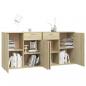 Preview: Sideboard Sonoma-Eiche 160x36x75 cm Holzwerkstoff