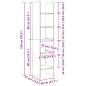Preview: Bücherregal Weiß 40x35x180 cm Holzwerkstoff