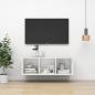 Preview: ARDEBO.de - TV-Wandschrank Weiß 37x37x107 cm Holzwerkstoff
