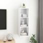 Preview: TV-Wandschrank Weiß 37x37x107 cm Holzwerkstoff