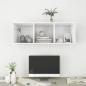 Preview: TV-Wandschrank Weiß 37x37x107 cm Holzwerkstoff