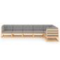 Preview: 7-tlg. Garten-Lounge-Set mit Kissen Massivholz Kiefer