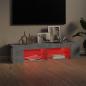 Preview: TV-Schrank mit LED-Leuchten Betongrau 135x39x30 cm