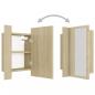 Preview: LED-Bad-Spiegelschrank Sonoma-Eiche 40x12x45 cm Acryl