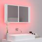 Preview: LED-Bad-Spiegelschrank Weiß 80x12x45 cm Acryl