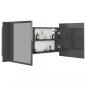 Preview: LED-Bad-Spiegelschrank Hochglanz-Grau 100x12x45 cm Acryl