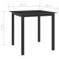 Preview: Gartentisch Schwarz 80x80x74 cm Aluminium und Glas