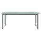 Preview: Gartentisch Hellgrau 190x90x74 cm Aluminium und Glas