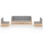 Preview: 5-tlg. Garten-Lounge-Set mit Kissen Kiefer Massivholz